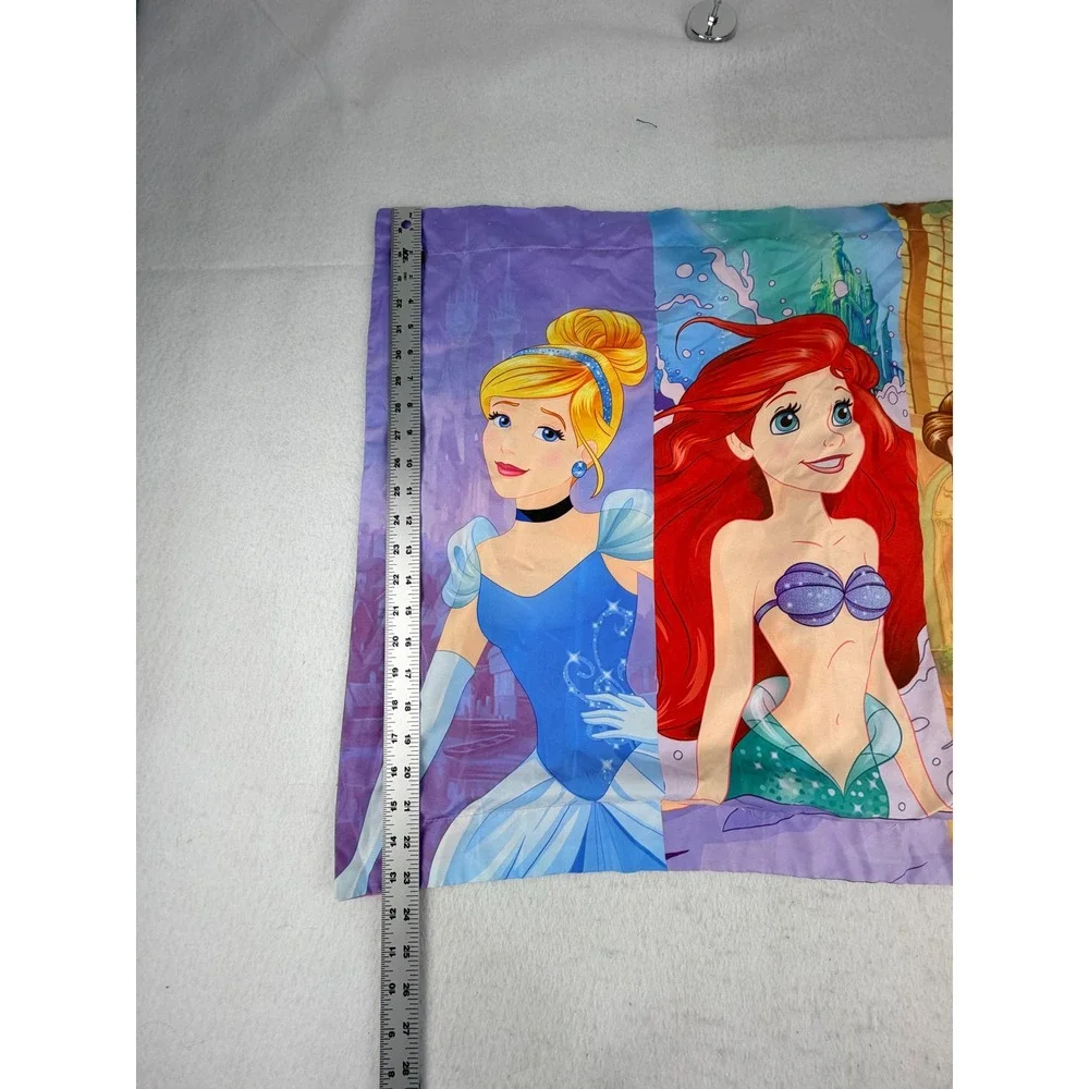 Disney Princess Cinderella Ariel Belle Pillow Sham 32x24 Pink
